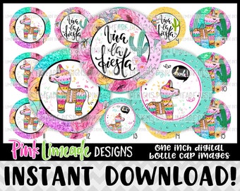 Viva la Fiesta - INSTANT DOWNLOAD 1" Bottle Cap Images 4x6 - 1252