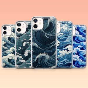 Waves Phone Case Ocean Wave Sea Tide Cover iPhone 16 16e 15 14 13 12 Samsung S25 S25 Edge S24 S23FE S22 A16 A56 Pixel 9Pro 9A