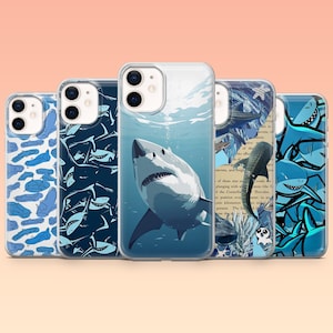 Shark Phone Case Sharks Marine Life Ocean Sea Cover iPhone 16 16e 15 14 13 12 Samsung S25 S25 Edge S24 S23FE S22 A16 A56 Pixel 9Pro 9A