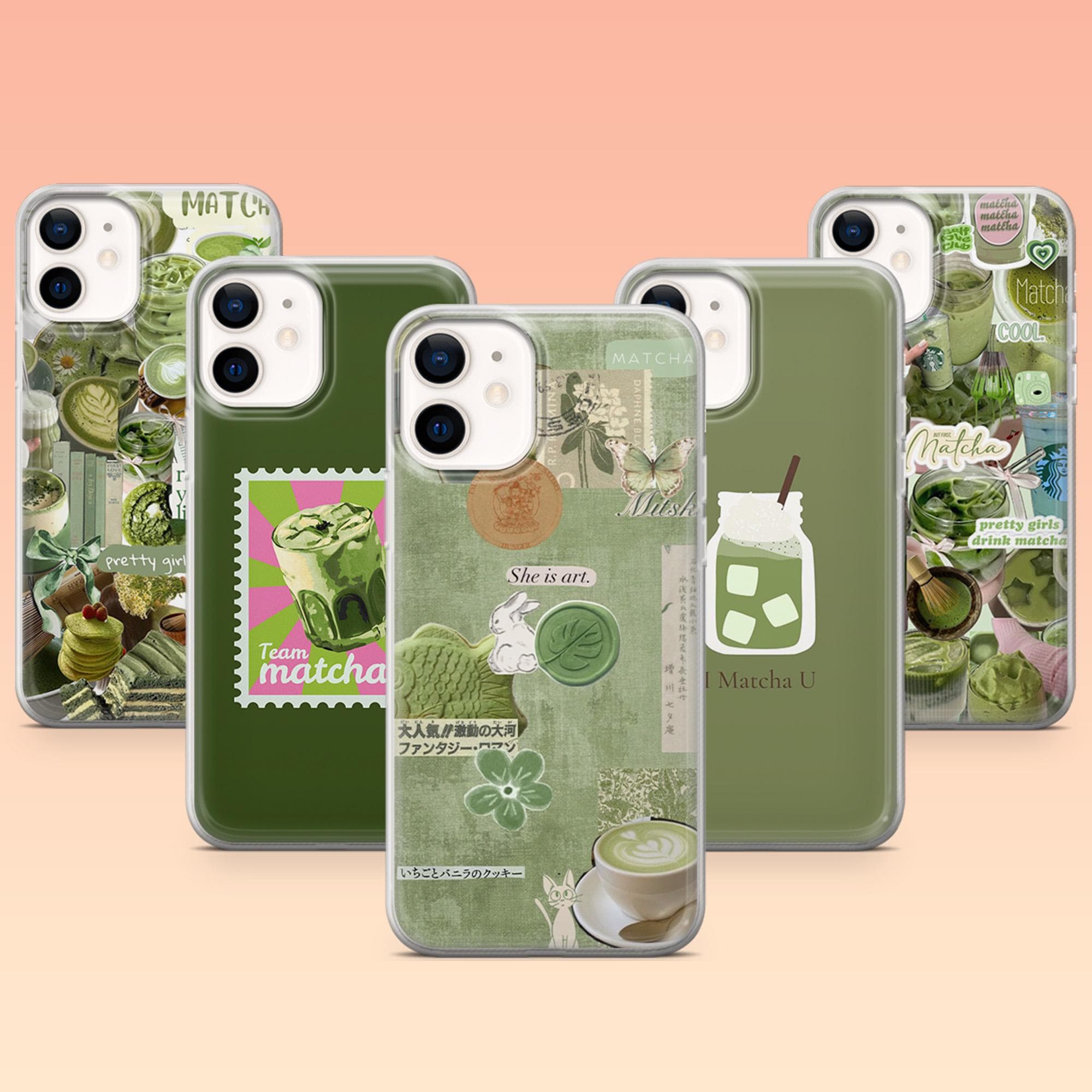 Matcha Handyhülle Grüner Tee Kaffee Getränke Cover iPhone 16 16e 15 14 13 12 Samsung S25 S25 Edge S24 S23FE S22 A16 A56 Pixel 9Pro 8A 9A