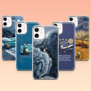 Vincent van Gogh Handyhülle Sternennacht Kunst Cover iPhone 16 Pro 16e 15 14 13 12 Samsung S25 S25 Edge S24 S23FE S22 A16 A56 Pixel 9Pro 9A