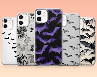 Fledermaus Handyhülle Gothic Halloween Vampir Spooky Cover iPhone 16 16e 15 14 13 12 Samsung S25 S25 Edge S24 S23FE S22 A16 A56 Pixel 9Pro 8A 9A