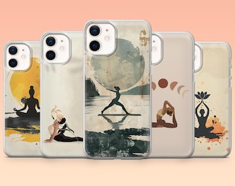 Yoga Handyhülle Mindfulness Meditation Art Cover iPhone 16 16e 15 14 13 12 Samsung S25 S25 Edge S24 S23FE S22 A16 A56 Pixel 9Pro 8A 9A