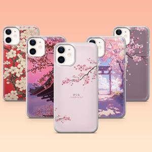 Custodia per telefono Sakura Cherry Blossom Flower Custodia giapponese iPhone 16 16e 15 14 13 12 Samsung S25 S25 Edge S24 S23FE S22 A16 A56 Pixel 9Pro 8A 9A