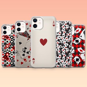 Etui na telefon z kartami do gry, talia asów, etui do pokera, iPhone 16 16e 15 14 13 12, Samsung S25 S25 Edge, S24 S23FE, S22 A16 A56, Pixel 9Pro 8A 9A
