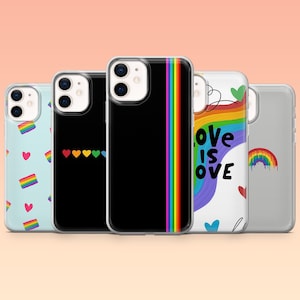 LGBTQ + Phone Case Gay Lesbian Homosexual Rainbow Cover iPhone 16 16e 15 14 13 12 Samsung S25 S25 Edge S24 S23FE S22 A16 A56 Pixel 9Pro 9A