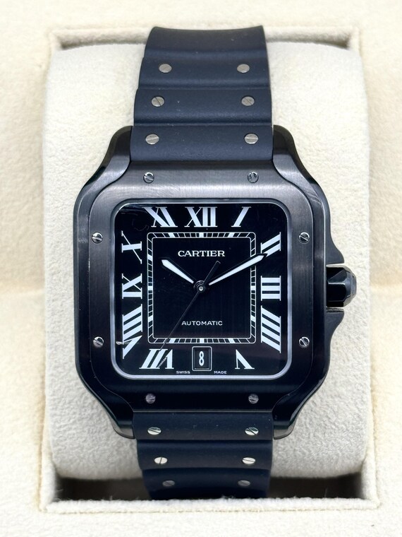 Cartier Santos De Cartier Watch CRWSSA0039 Black … - image 3
