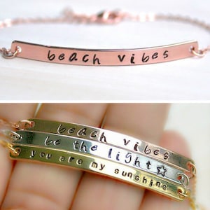 Rose gold bracelet, inspiration jewelry, Custom bracelet, Bridesmaid bracelet,  Best friend bracelet,  Christmas gift for her