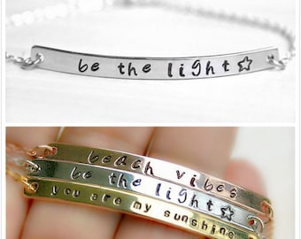 Personalized bar bracelet, Skinny name plate bracelet, Sterling silver dainty bracelet, Initial bracelet, Monogram bracelet, Christmas gift