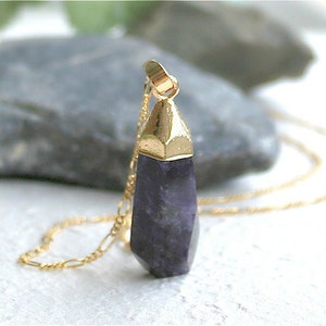Amethyst Necklace, Birthstone Necklace, Natural Gemstone Necklace, Birthday Gift, Boho Necklace, Coral Necklace, Boho Chic Necklace