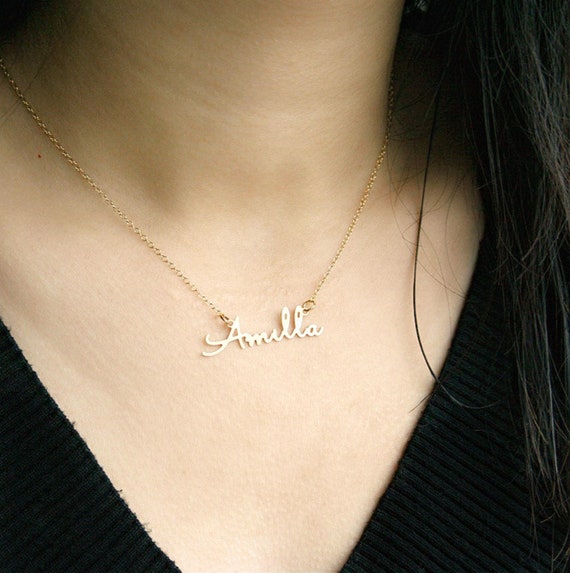 Signature Style Name Necklace christmas Gift Custom Name Necklace