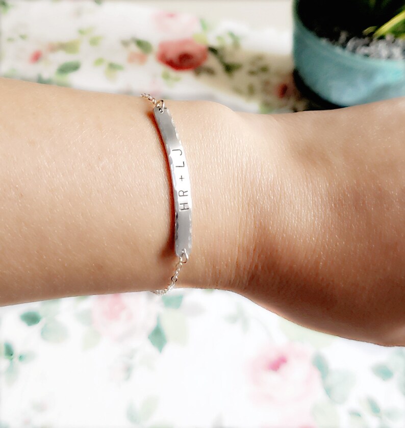 Coordinate Bracelet Bar Bracelet Location Bracelet Custom Etsy