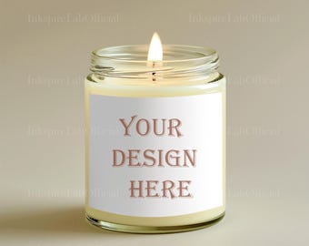 Candle Mockup: White Soy Candle Template (Digital Download)