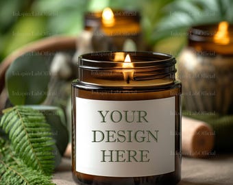 Candle Mockup Template: Soy Candle, White Label (Digital Download)