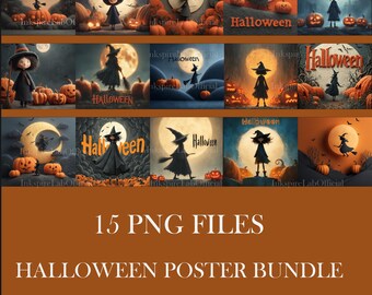 Witch Halloween Poster Set | Spooky Fall Printable Decor (Digital Download)