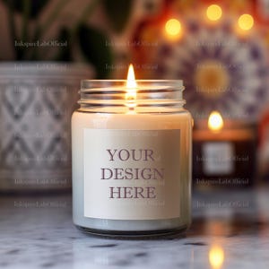 Printify Candle Mockup, Candle Mockup, POD Candle Template, soy candle mockup, Printify Candle Mockup, Best Mockup for White Candles, Canva