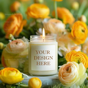 Printify Candle Mockup, Candle Mockup, POD Candle Template, soy candle mockup, Printify Candle Mockup, Best Mockup for White Candles, Canva