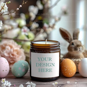 Easter Soy Candle Mockup, Candle Mockup, POD Candle Template, soy candle mockup, Printify Candle Mockup, Best Mockup for White Candles,Canva