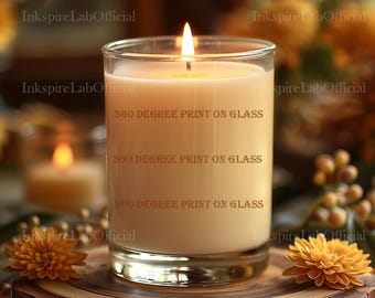 Candle Mockup: White Soy Candle Template (JPEG Digital Download)