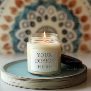Printify Candle Mockup, Candle Mockup, POD Candle Template, soy candle mockup, Printify Candle Mockup, Best Mockup for White Candles, Canva