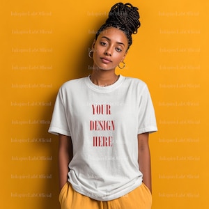 Bella Canvas 3001 White Shirt Mockup, T-shirt Mockup, 3001 Bella Canvas, Shirt Model Mockup T-Shirt Mockup, Bella Canvas White TShirt Mockup