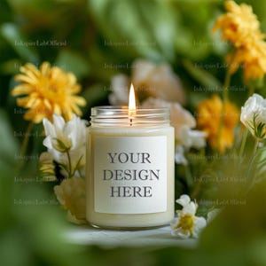Printify Candle Mockup, Candle Mockup, POD Candle Template, soy candle mockup, Printify Candle Mockup, Best Mockup for White Candles, Canva