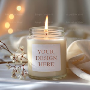 Printify Candle Mockup, Candle Mockup, POD Candle Template, soy candle mockup, Printify Candle Mockup, Best Mockup for White Candles, Canva