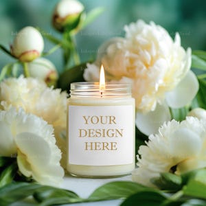 Printify Candle Mockup, Candle Mockup, POD Candle Template, soy candle mockup, Printify Candle Mockup, Best Mockup for White Candles, Canva