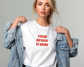 Bella Canvas 3001 White T-Shirt Mockup (Digital Download)