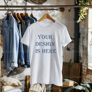Bella Canvas 3001 White Shirt Mockup, T-shirt Mockup, 3001 Bella Canvas, Shirt Model Mockup T-Shirt Mockup, Bella Canvas White TShirt Mockup