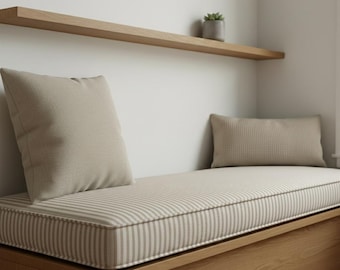 Cojín de banco personalizado de 7,6 cm de grosor con espuma, para interior, para ventana y asiento integrado, hecho a medida para uso doméstico.