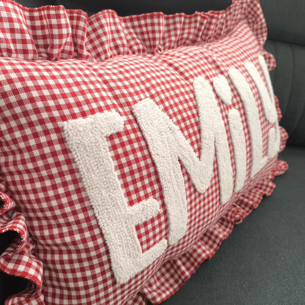 Personalized Ruffle Pillow, RUDD****