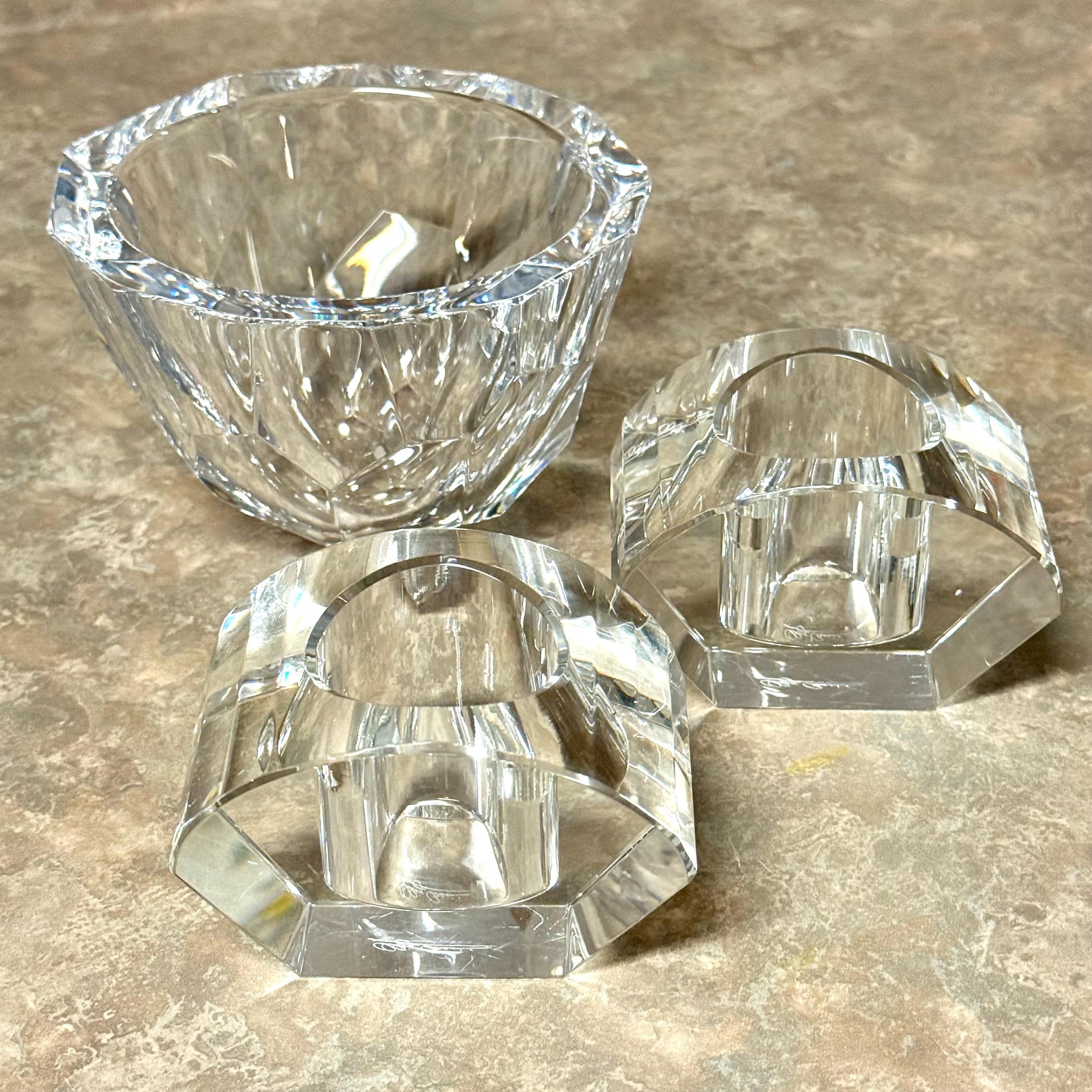 クリスタル　カトラリーレスト　オレグ・カッシーニ Oleg Cassini Bowl - Etsy
