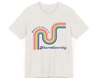 Camiseta "Abraza el espectro de la neurodiversidad", autismo, TDAH, derechos de las personas con discapacidad, concienciación, inclusión, inclusivo, regalo, profesora, mamá
