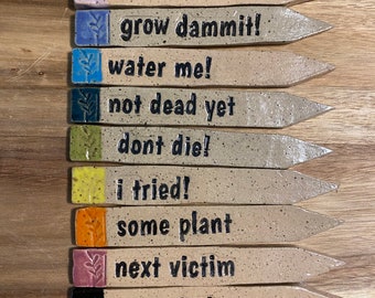 Plant Markers, Handmade and Quirky!
