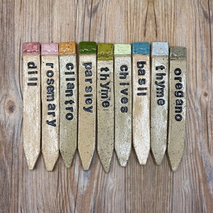 Herb Markers, Hand-stamped, Custom Available image 1