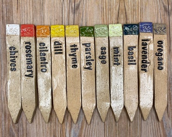 Herb Markers, Colorful and Handmade