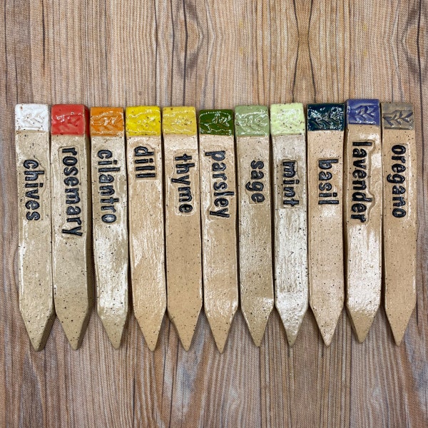 Herb Markers, Colorful and Handmade