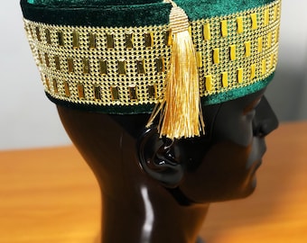 Cappello tradizionale fatto a mano / Cappello culturale africano / Abbigliamento nativo maschile