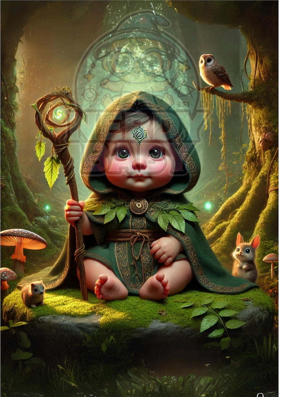 Poster Baby Wizard #1 - Etsy