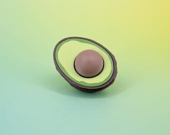 Avocado Clicker Fidget Toy: 3D Printed Green Sensory, Stress Relief ASMR Food Toy