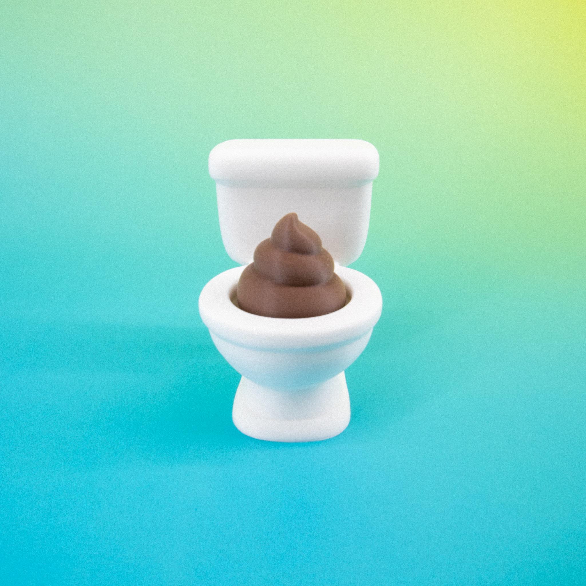 Throw Up Fidget Poop Toilet Fidget Clicker: 3D Printed Plastic Stress Relief Toy With ...
