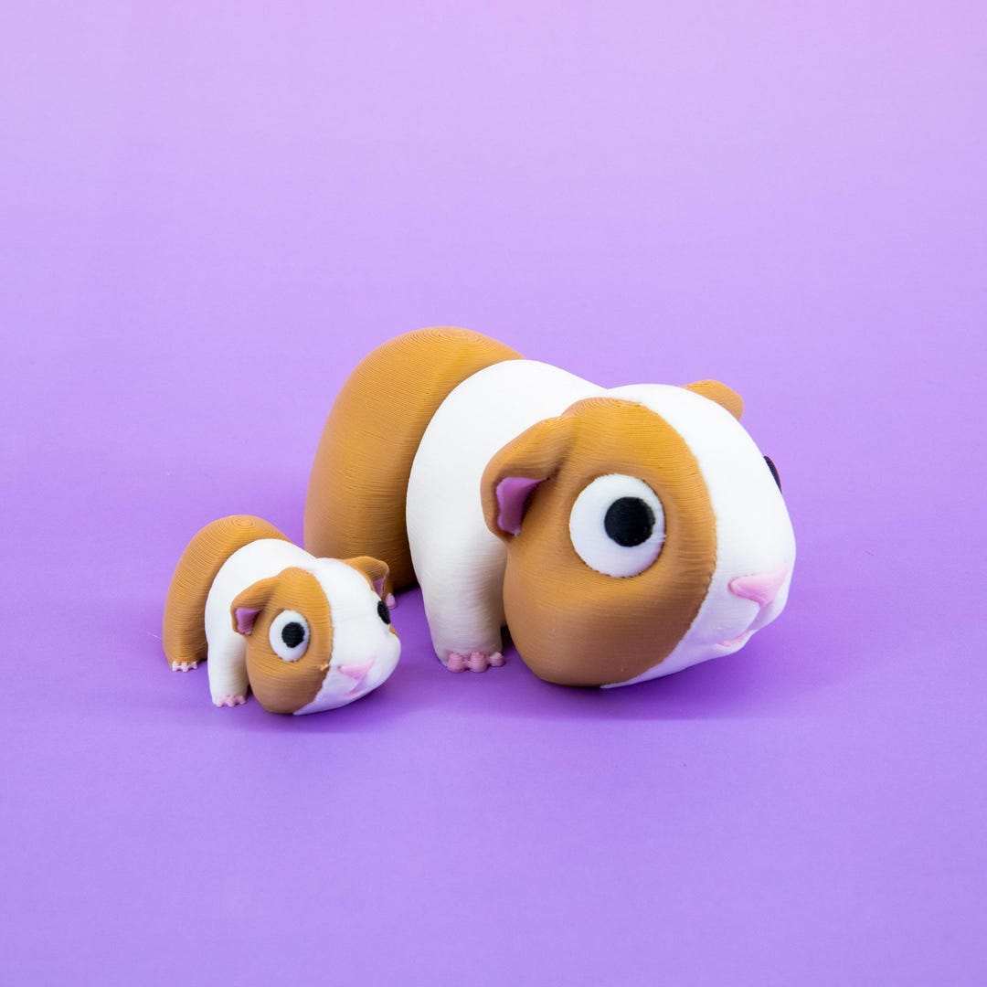 Guinea Pig Fidget Toy: 3D Printed Articulated Animal, Flexible Mini ... - Guinea Pig Stress Relief