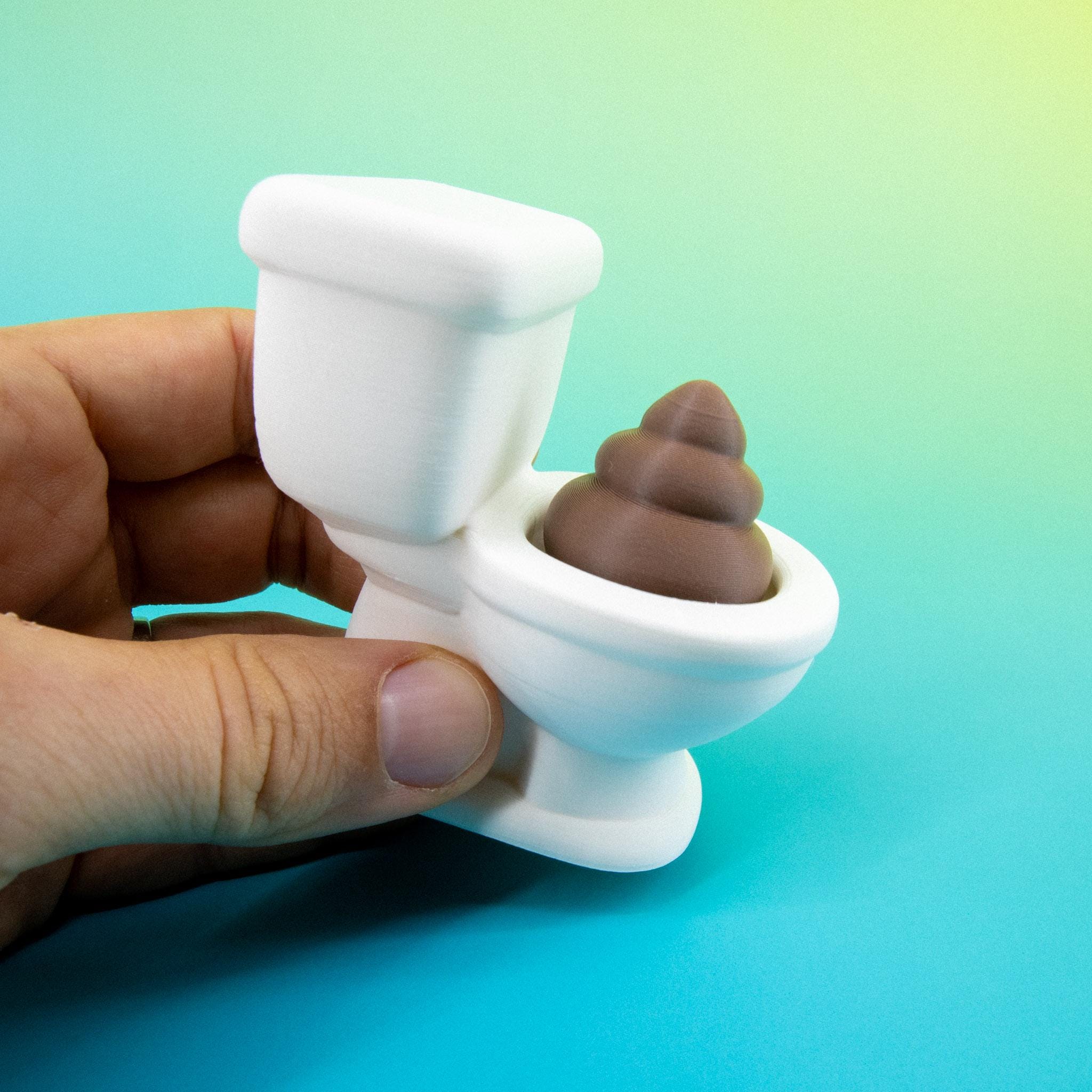 Throw Up Fidget Poop Toilet Fidget Clicker: 3D Printed Plastic Stress Relief Toy With ...
