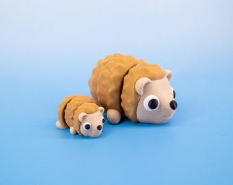 Juguete Fidget Hedgehog impreso en 3D: Mini animal articulado y flexible, alivio sensorial del estrés, figura pequeña para niños