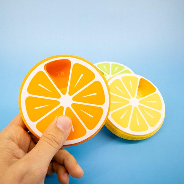 Pill Organizer 7 Day Large Citrus Box – Weekly Pill Organizer for Vitamins & Medicine, Cool Travel Pill Case, Portable 7-Day Pill Box