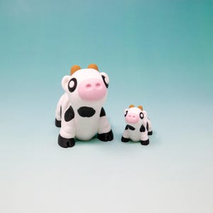 Cow Stress Relief Toy – Flexi Articulated Cow Fidget Toy, Mini 3D Printed Animal Figure, Gift for Kids, Fun Pocket Pal Cow Decor