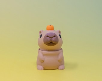 3D Printed Capybara Fidget Keychain: Stress Relief Animal Clicker