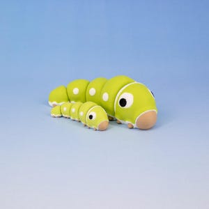 3D Printed Caterpillar Fidget Toy: Articulated Flexi Animal