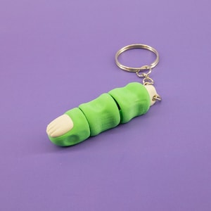 Zombie Finger Keychain Articulated Fidget Toy Unique Creepy Halloween Gift for Horror Lovers, Spooky Stress Relief Novelty, Fun Party Favor
